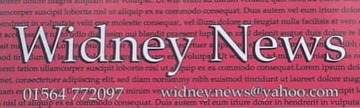 Widney News logo, white text on red beckground